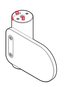 Illustration d'un composant mécanique détaillé numéroté.