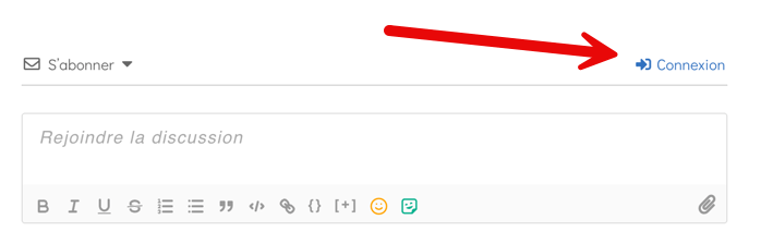 Bouton de connexion pour discussions en ligne