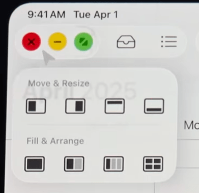 Menu contextuel d'interface utilisateur.