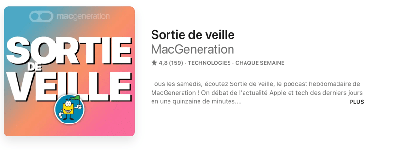 Visuel du podcast Sortie de veille par MacGeneration